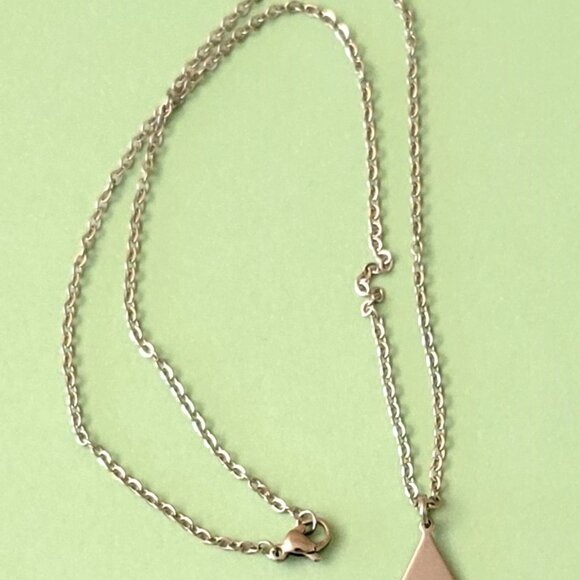 TEARDROP Stainless Steel Charm Chain Necklace 18" Earrings SET - Picture 11 of 16